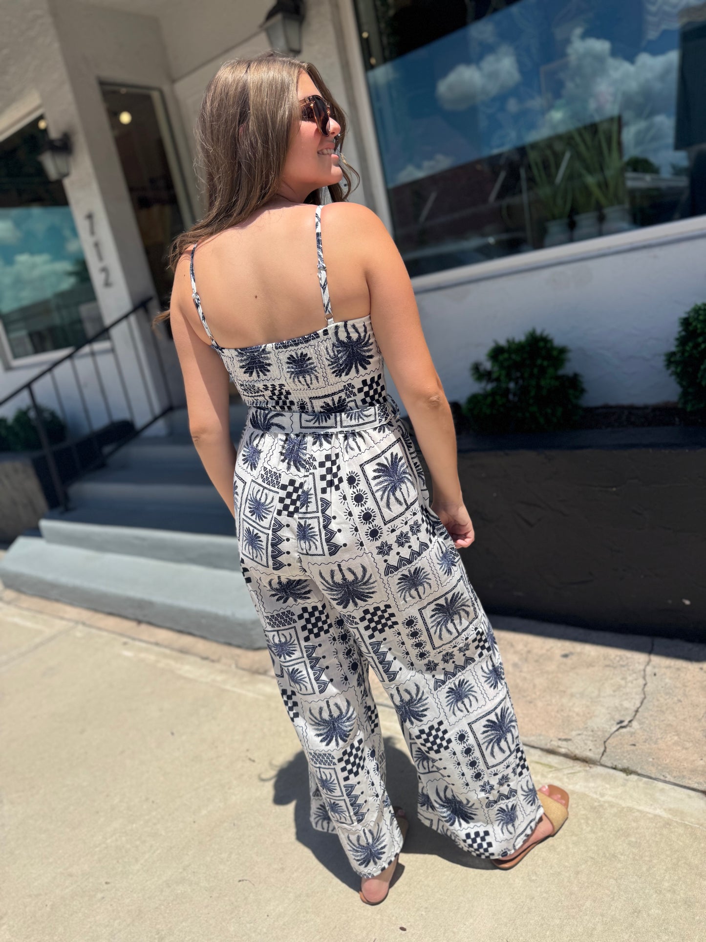 Tile Talk Wide Leg Jumpsuit