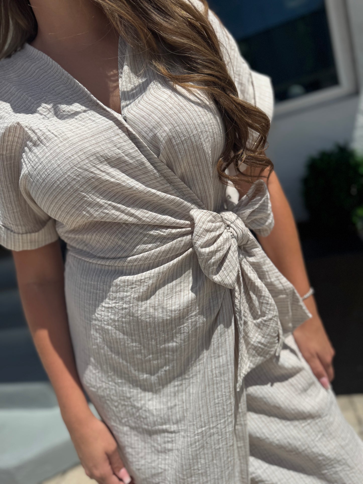 Sunday Stroll Tie Midi Dress