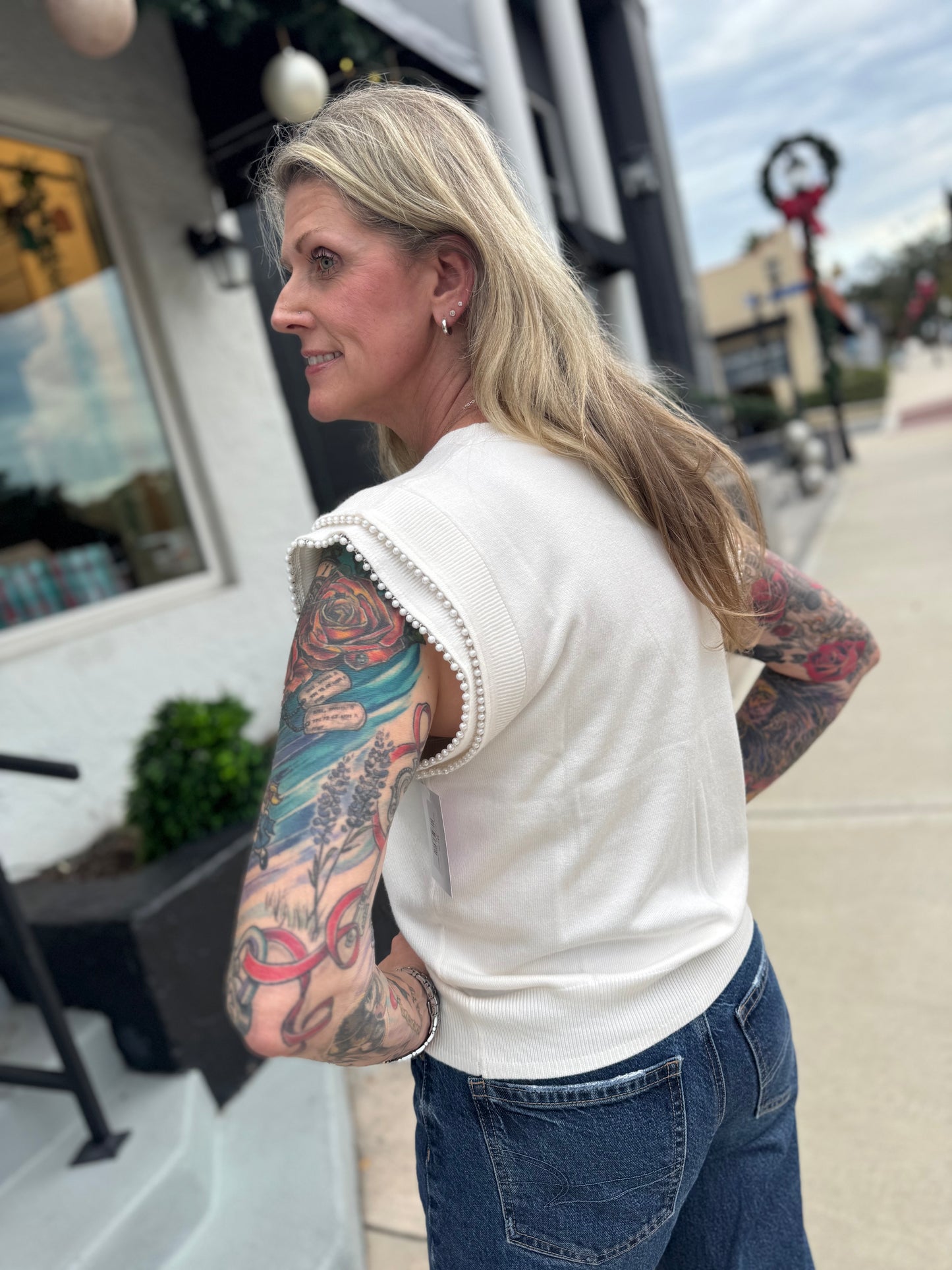 Pearly Girl Knit Top