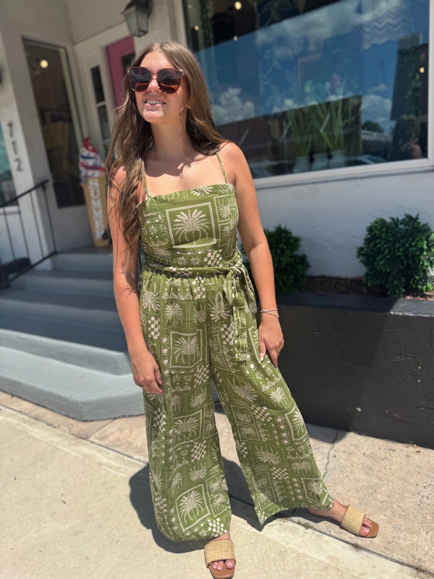 Tile Talk Wide Leg Jumpsuit