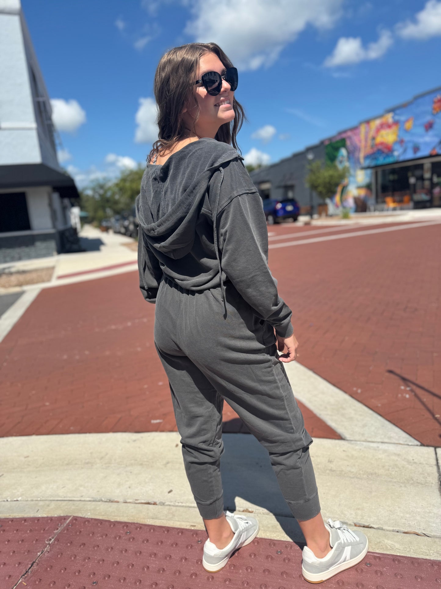 Zip & Zip French Terry Jumpsuit - 5 COLORS