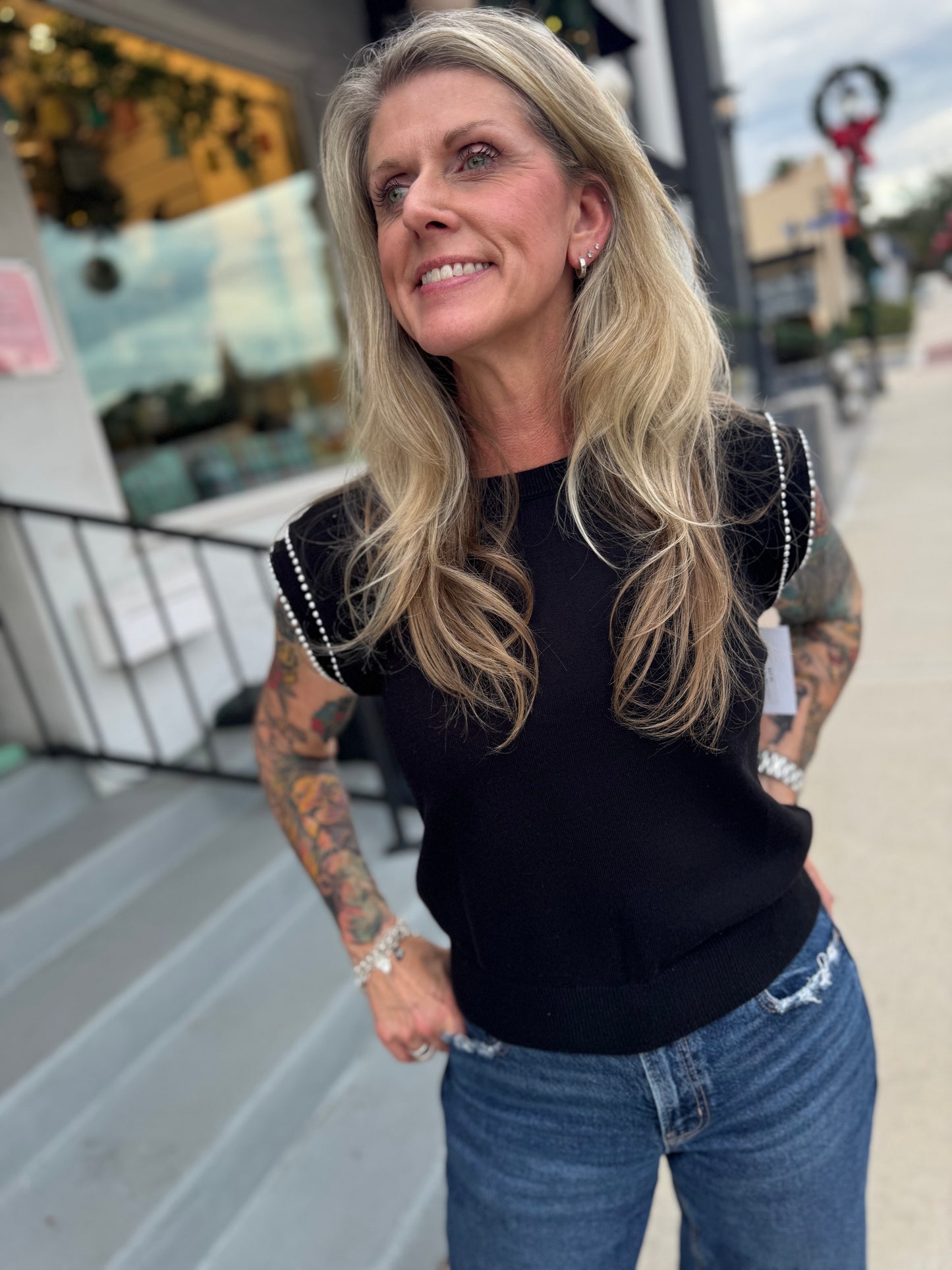 Pearly Girl Knit Top