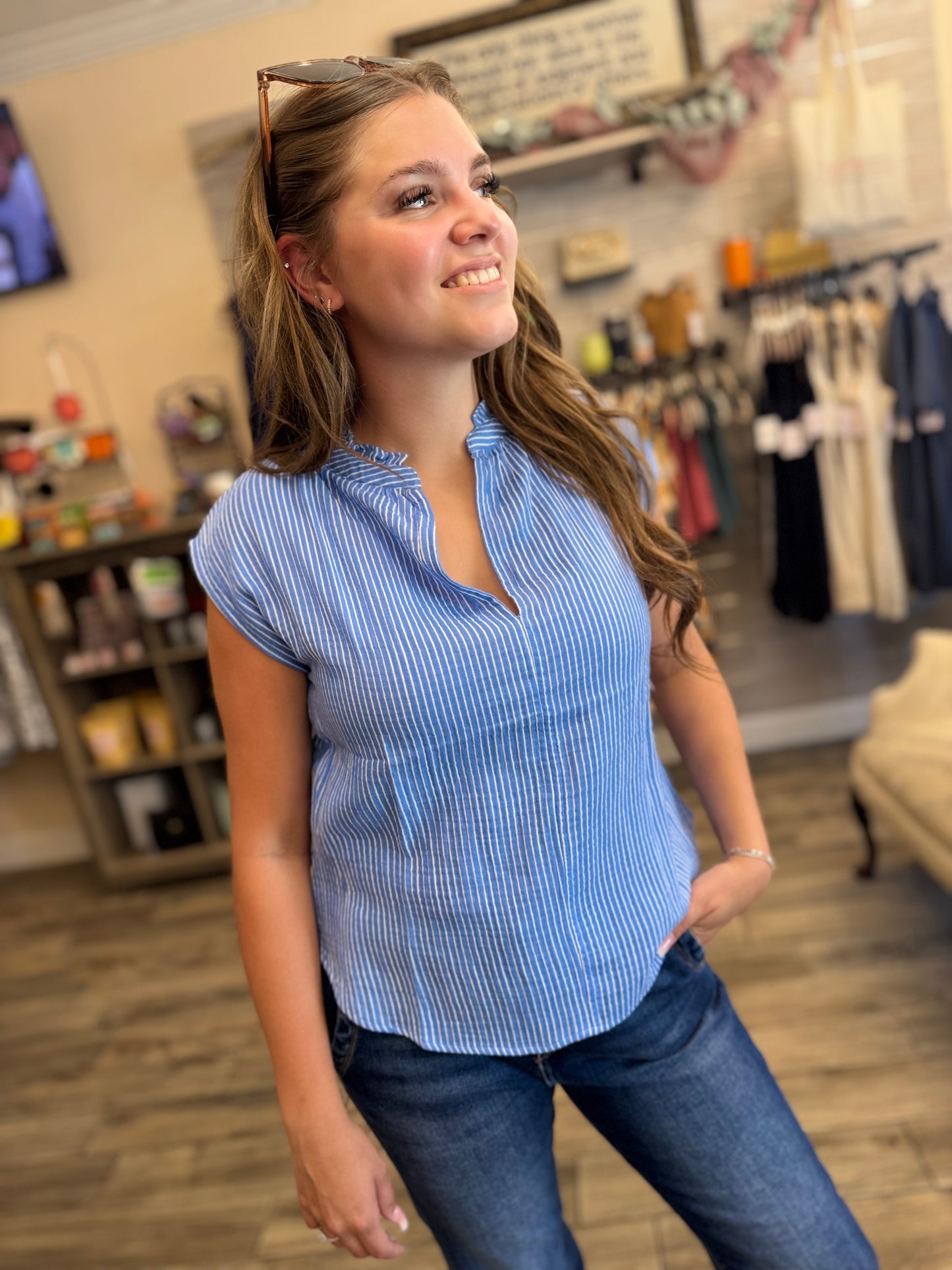 Easy Breezy Blue Top