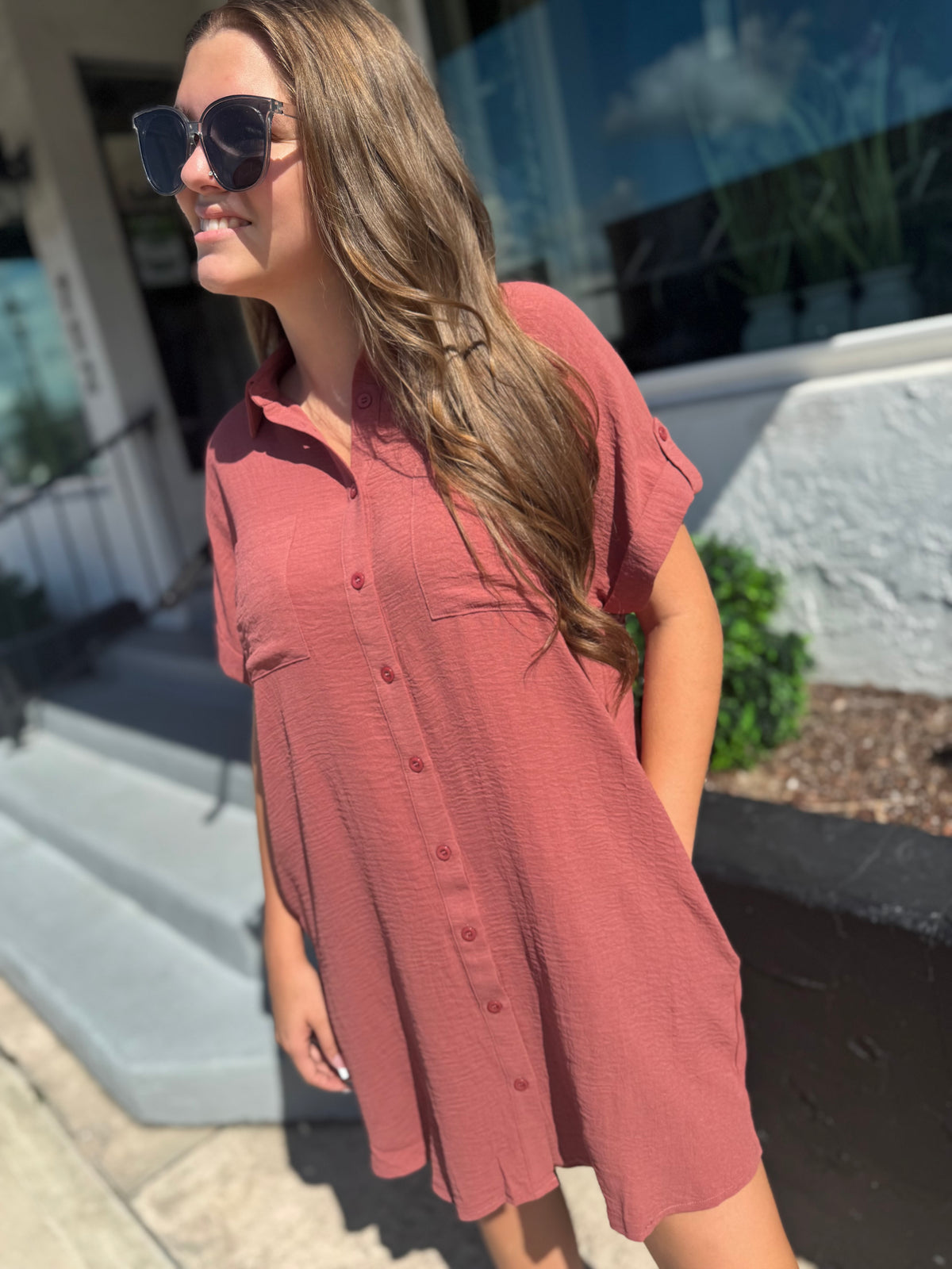 Easy Does It Shirt Dress