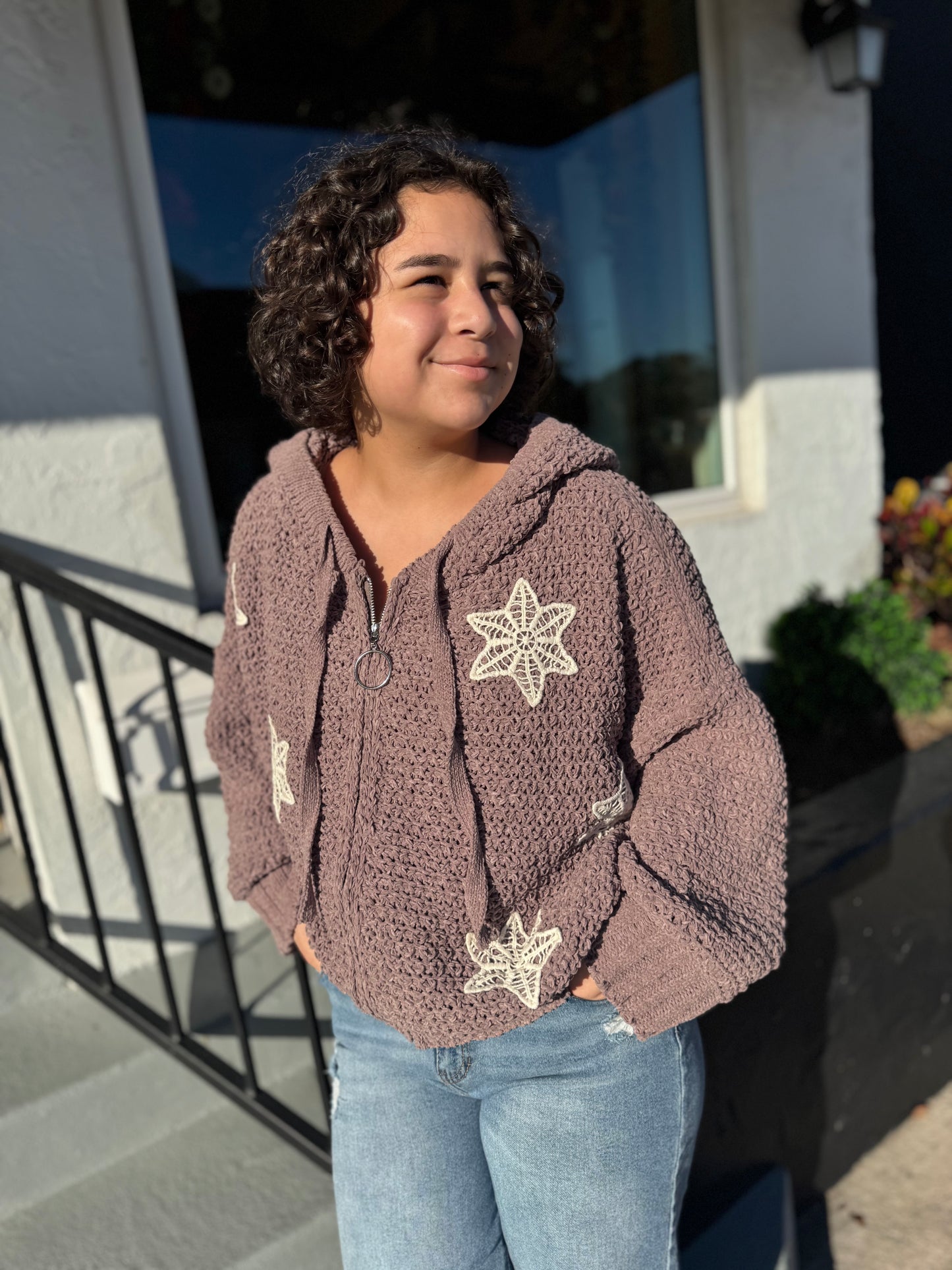 The Stargazer Crochet Zip Up