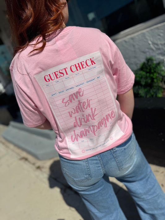 Save Water Drink Champagne Tee