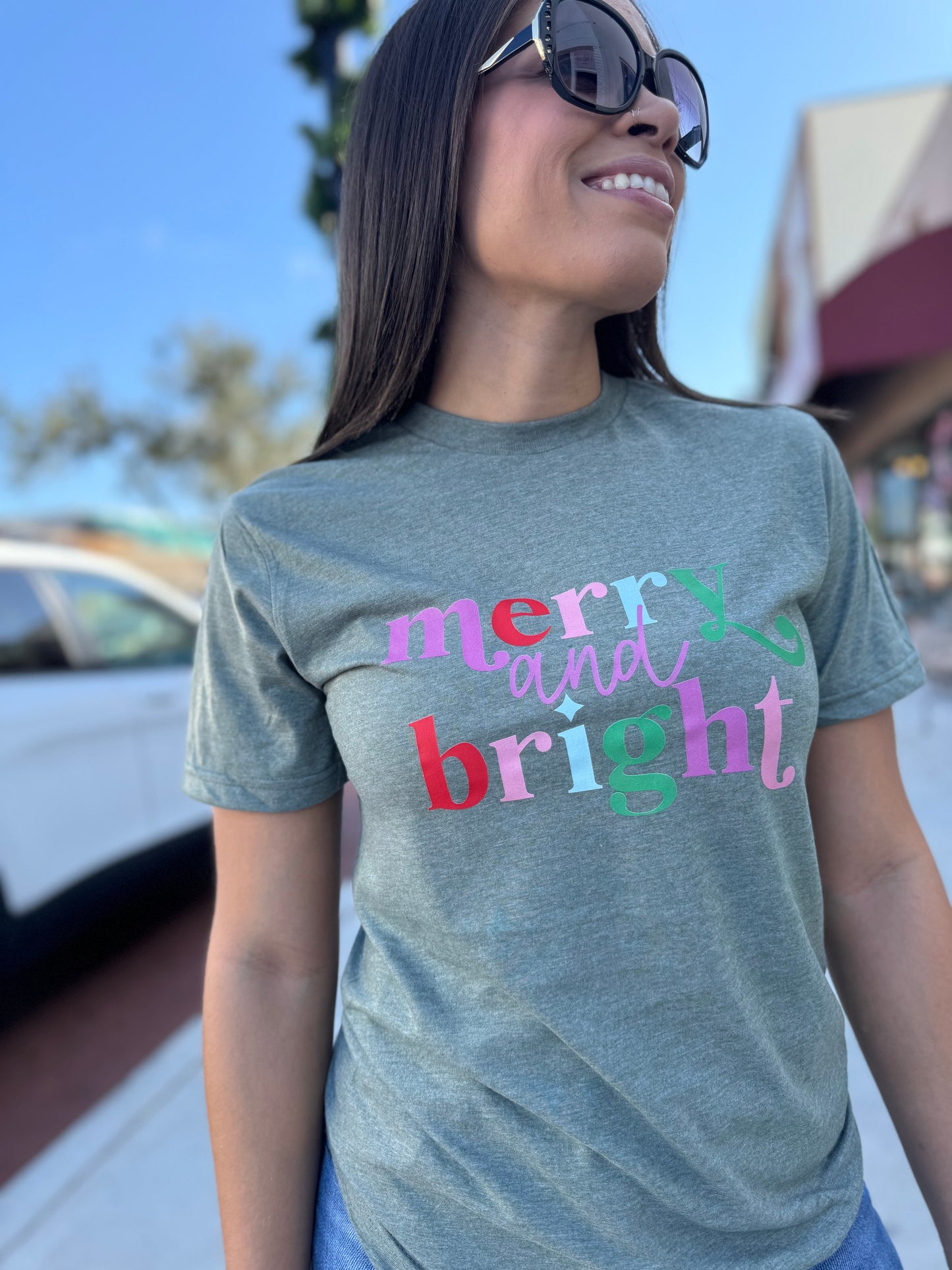 Merry & Bright Tee (DB)