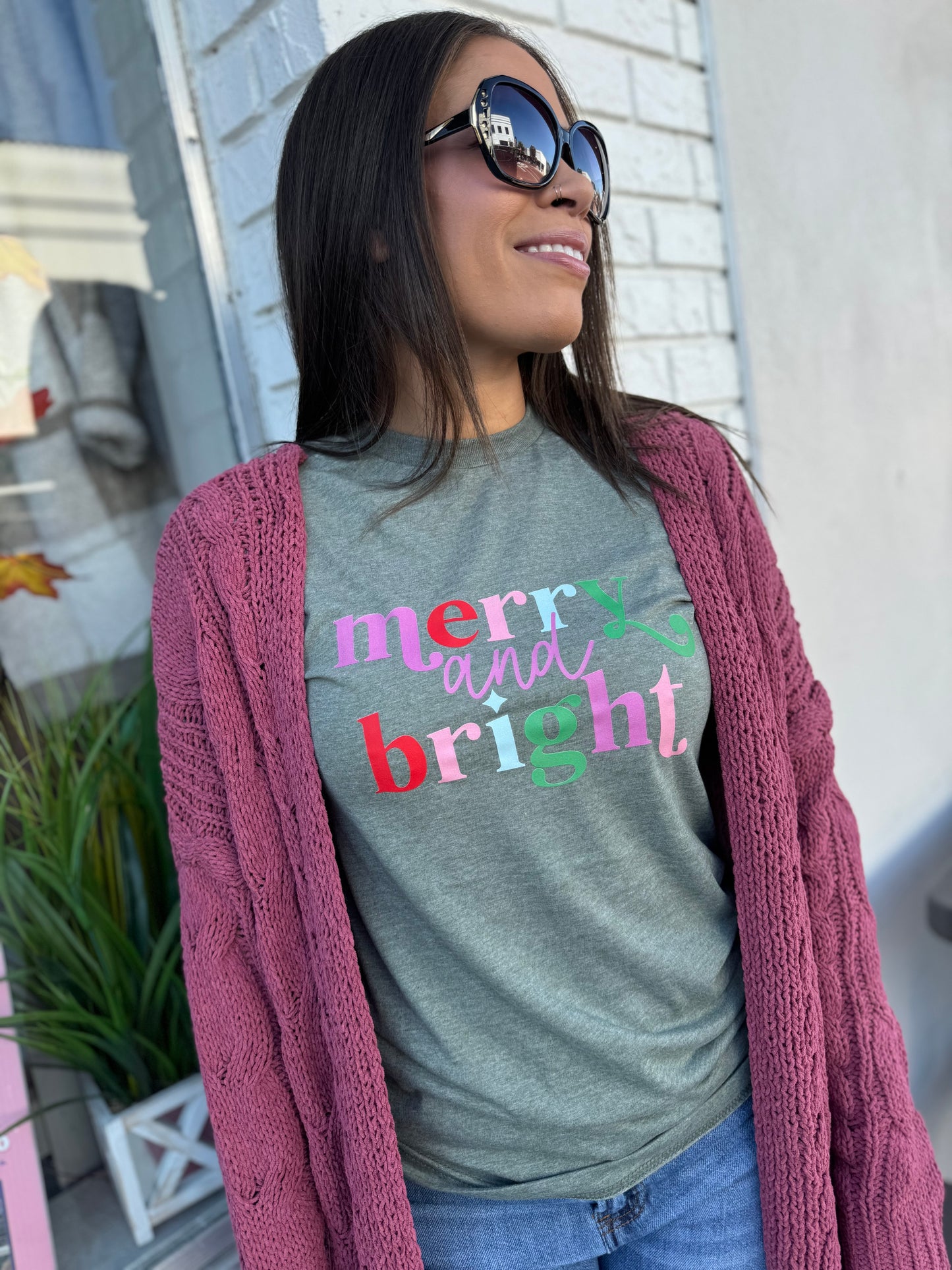 Merry & Bright Tee (DB)