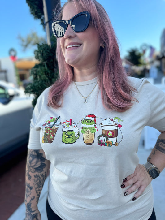 Grinch Lattes Tee (DB)