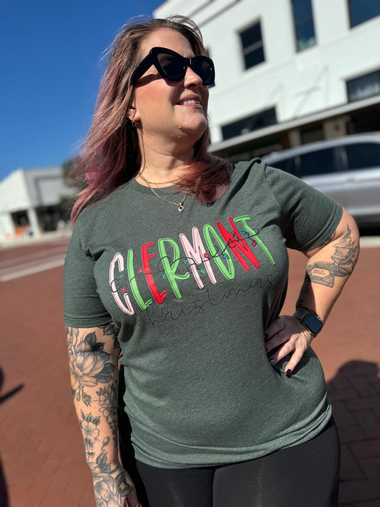 Clermont Christmas Lights Tee (DB)