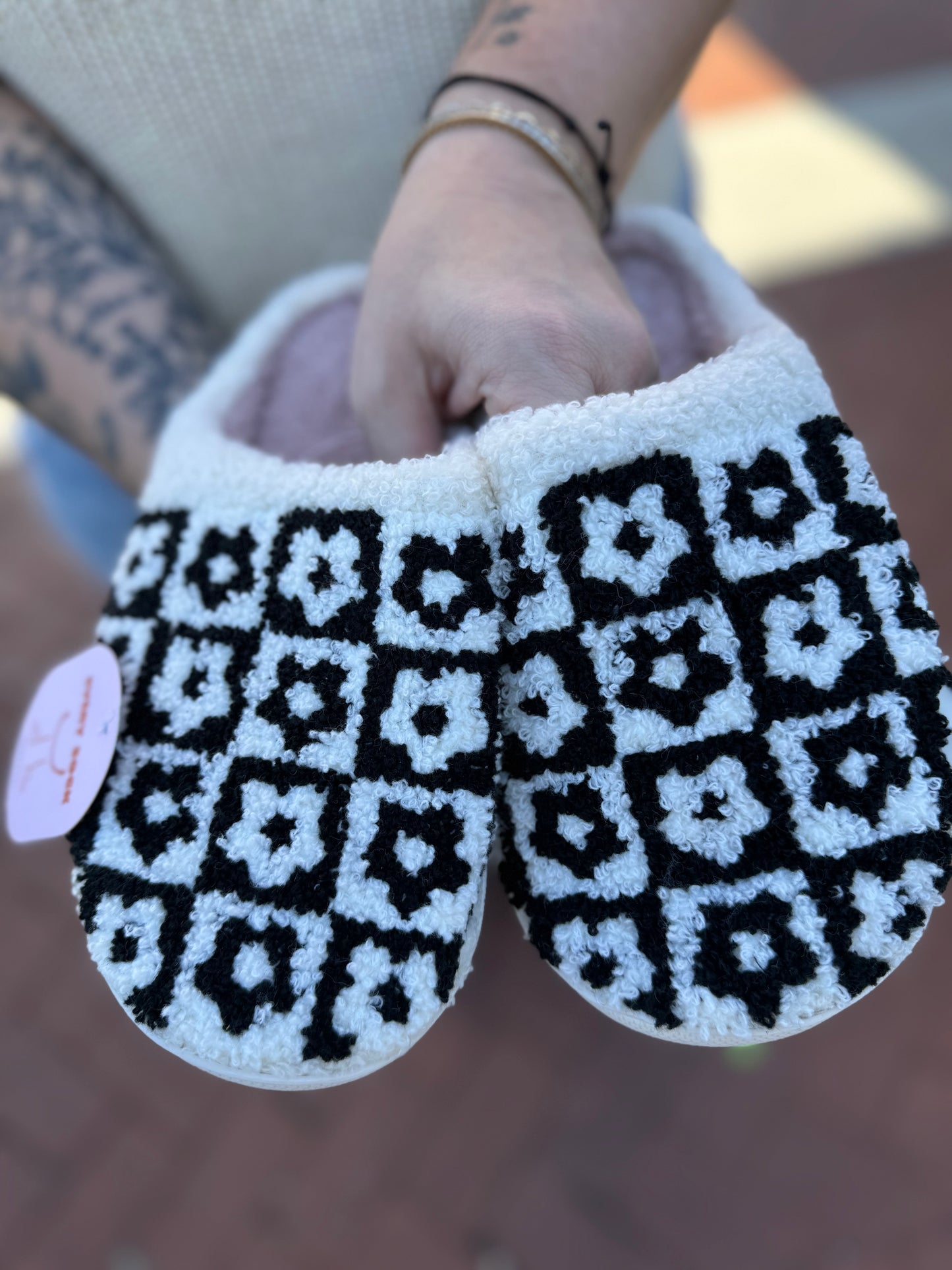 Flower Block Slippers (DB)