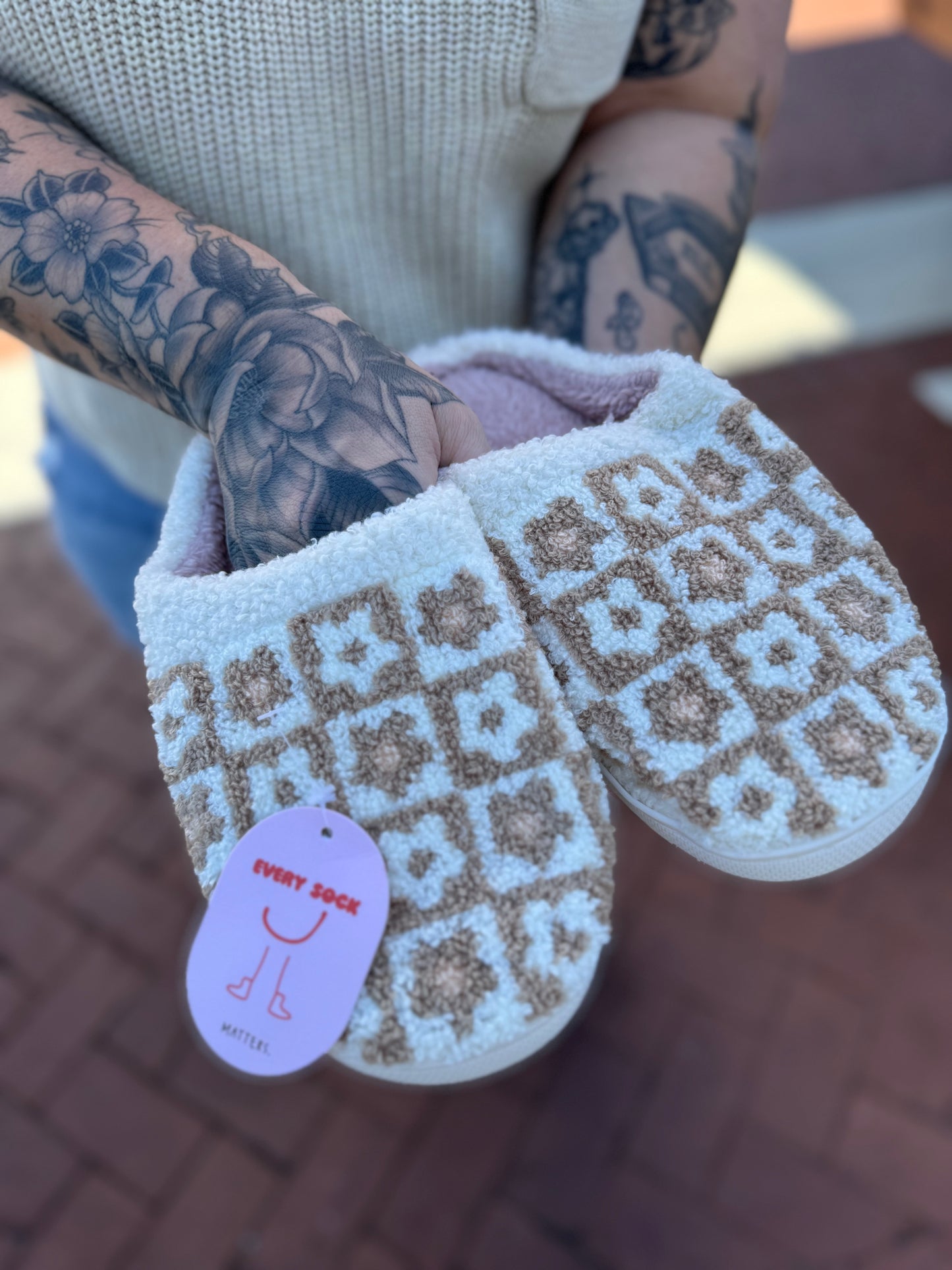 Flower Block Slippers (DB)