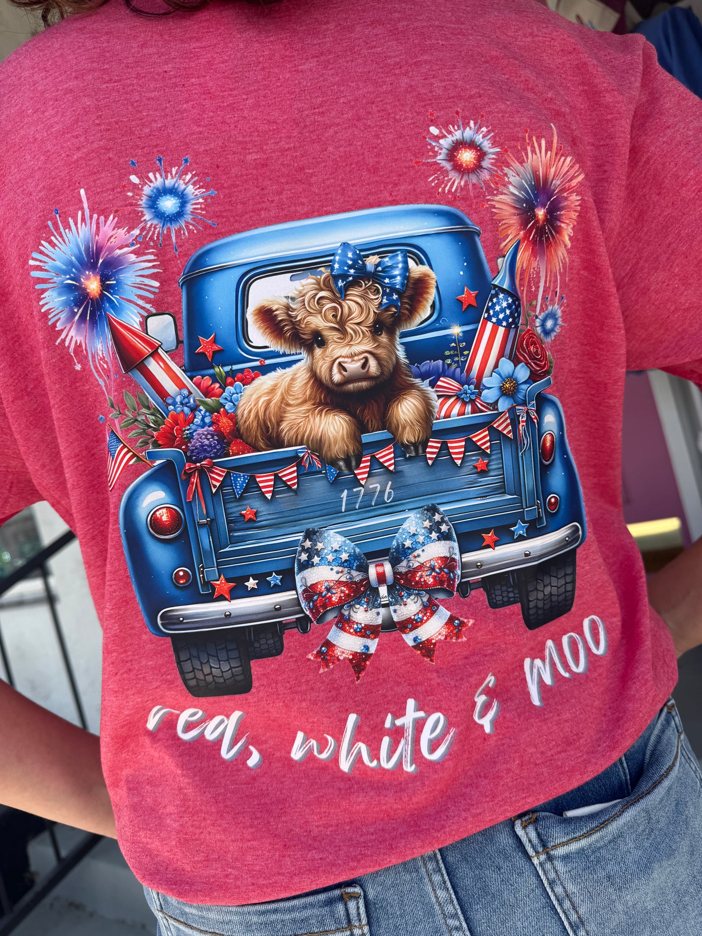 Red, White & Moo Tee