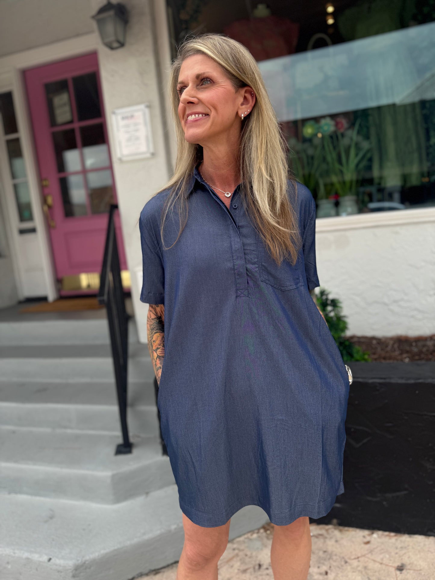 Weekend Stroll Shirt Dress