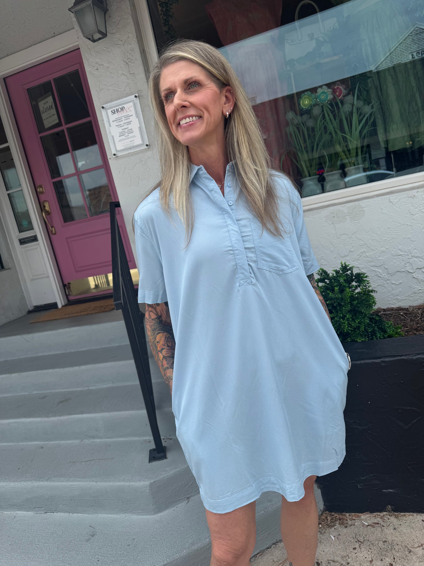 Weekend Stroll Shirt Dress