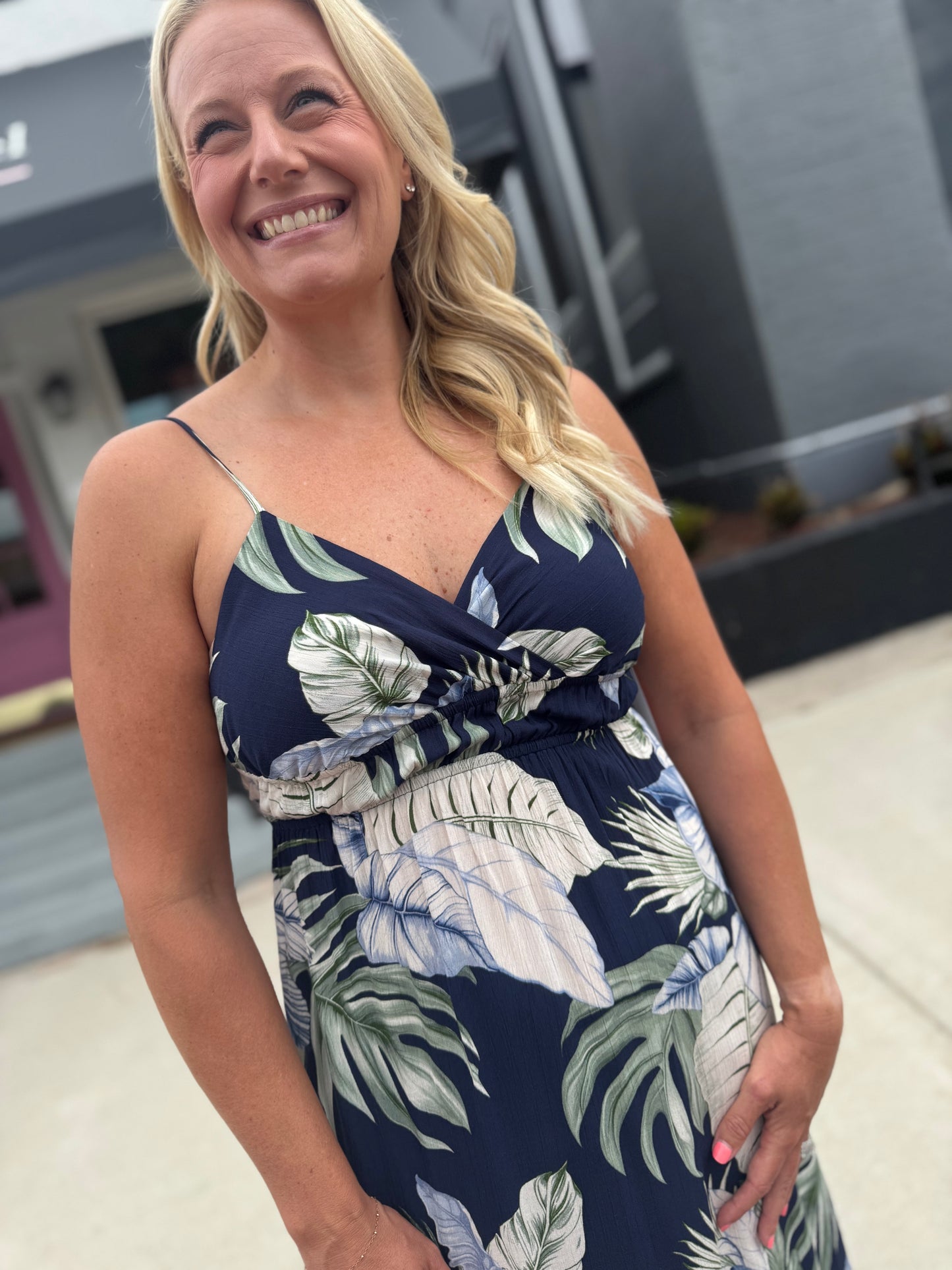 Coastal Bloom Midi Dress