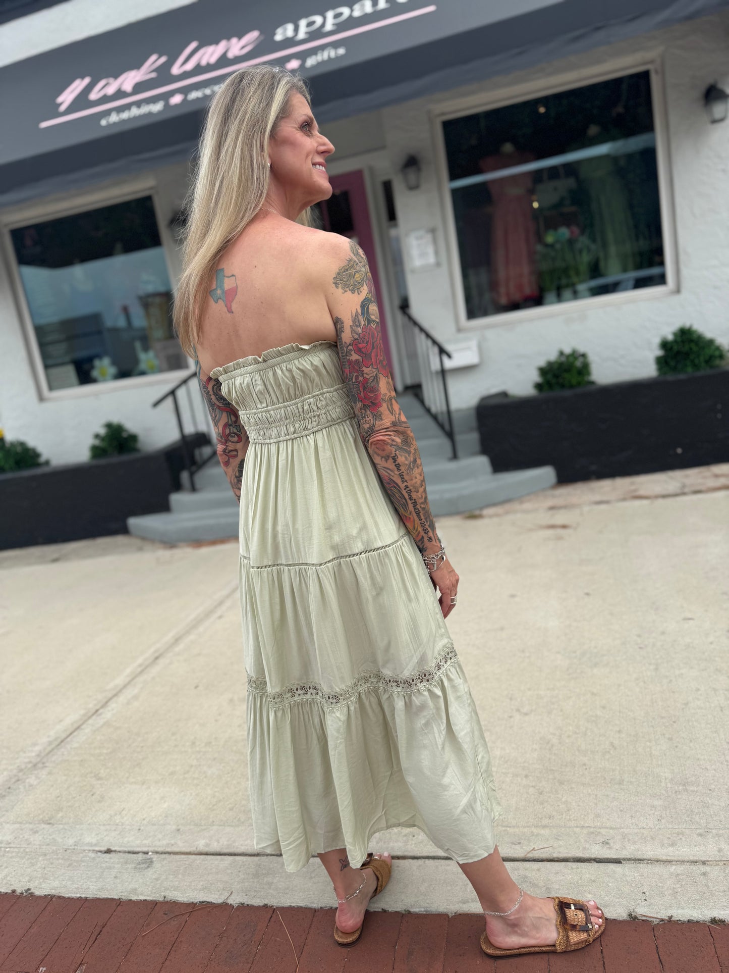Sweet Escape Tie Front Midi Dress