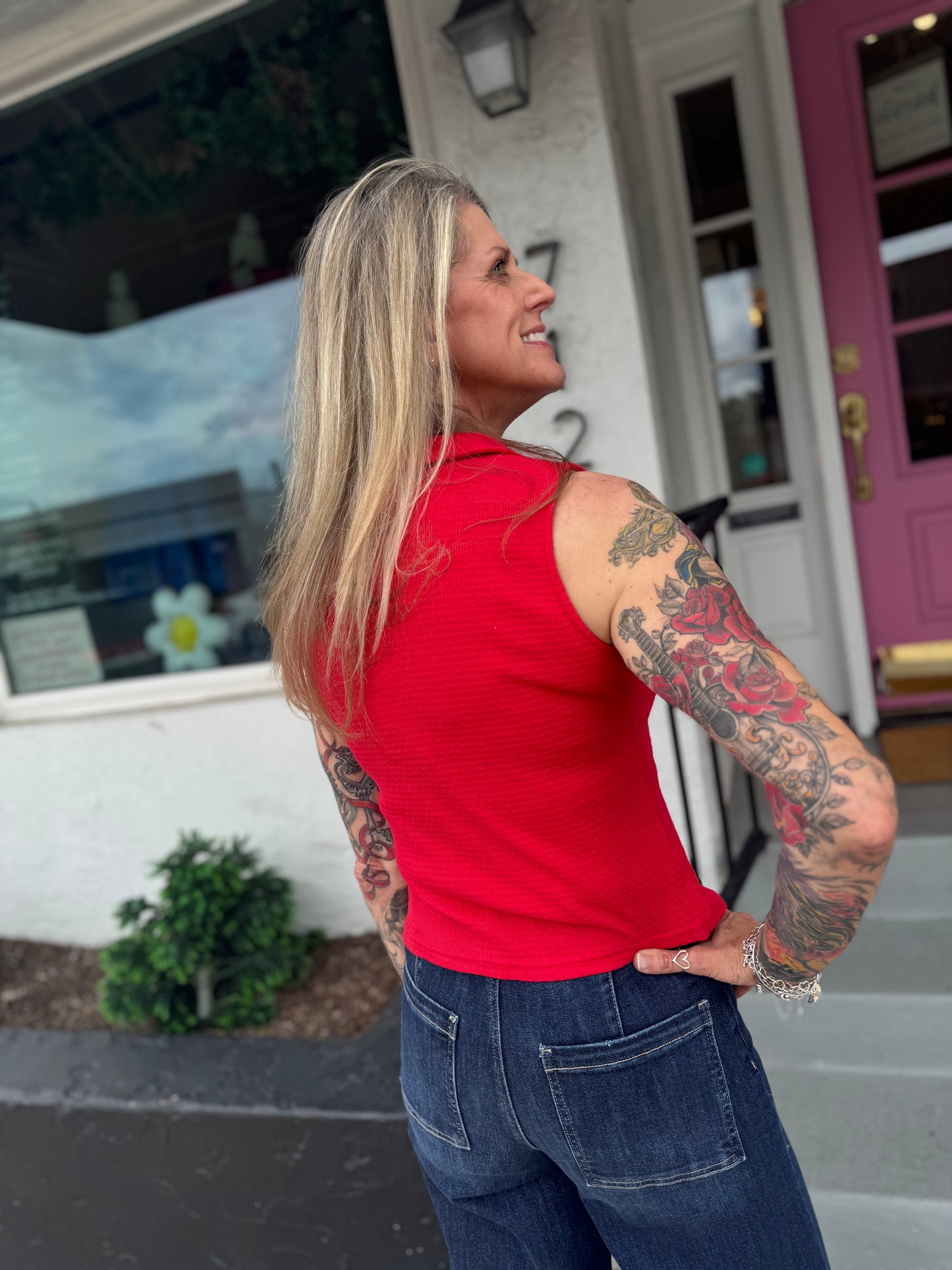 Downtown Chic Collar Top