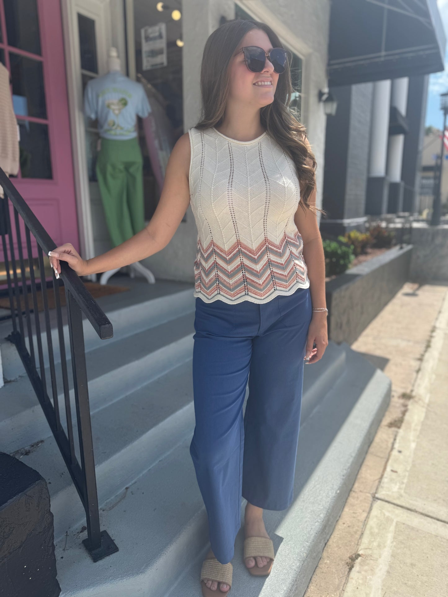 Seaside Stripe Sweater Tank
