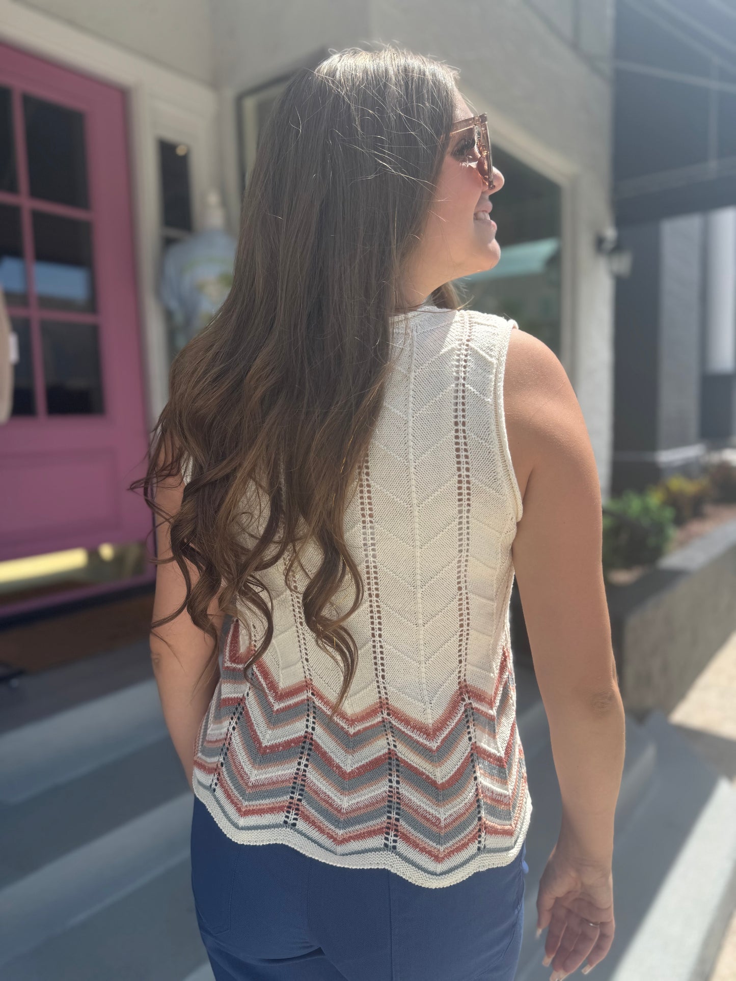 Seaside Stripe Sweater Tank