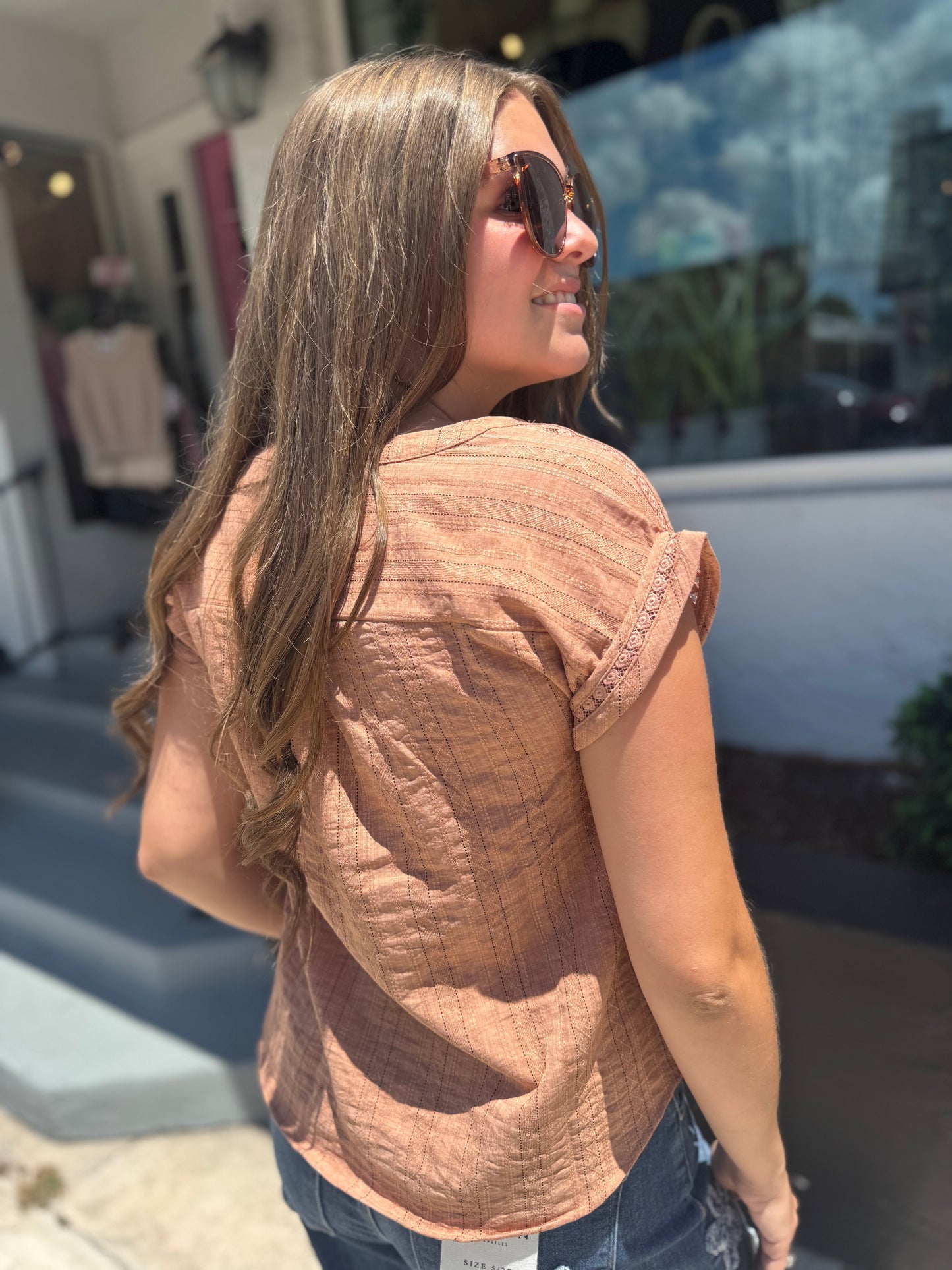 Golden Hour Lace Detail Top