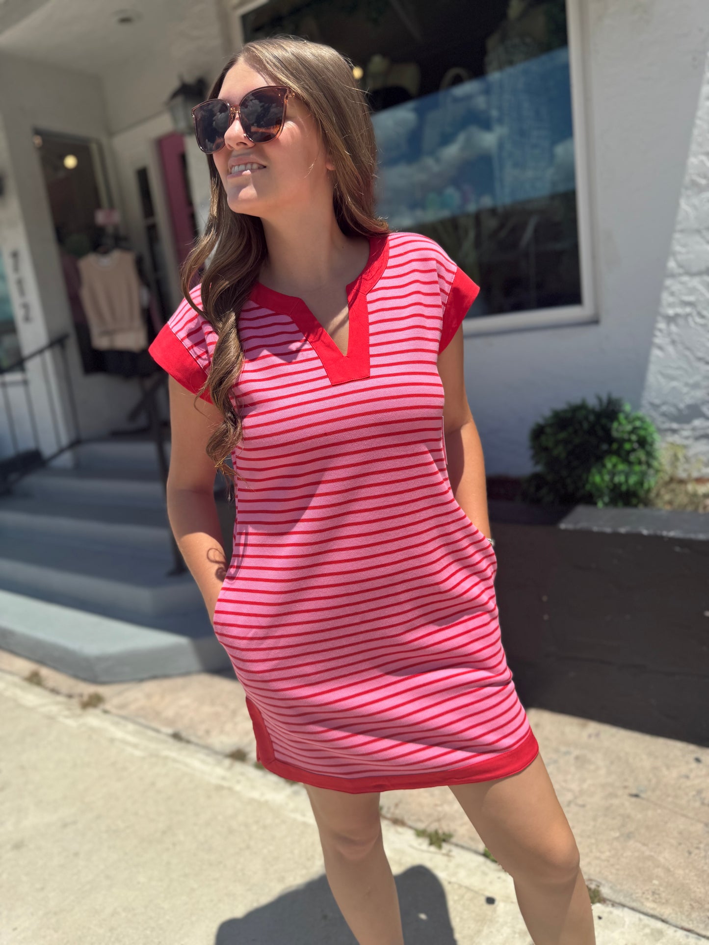 Sideline Stripe Pocket Dress