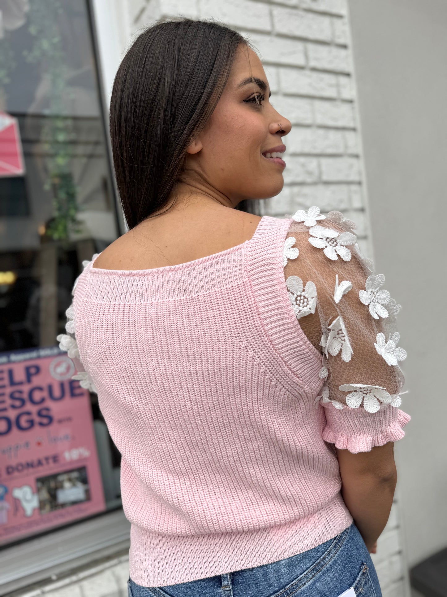 The Puff Piece Knit Top - Blush