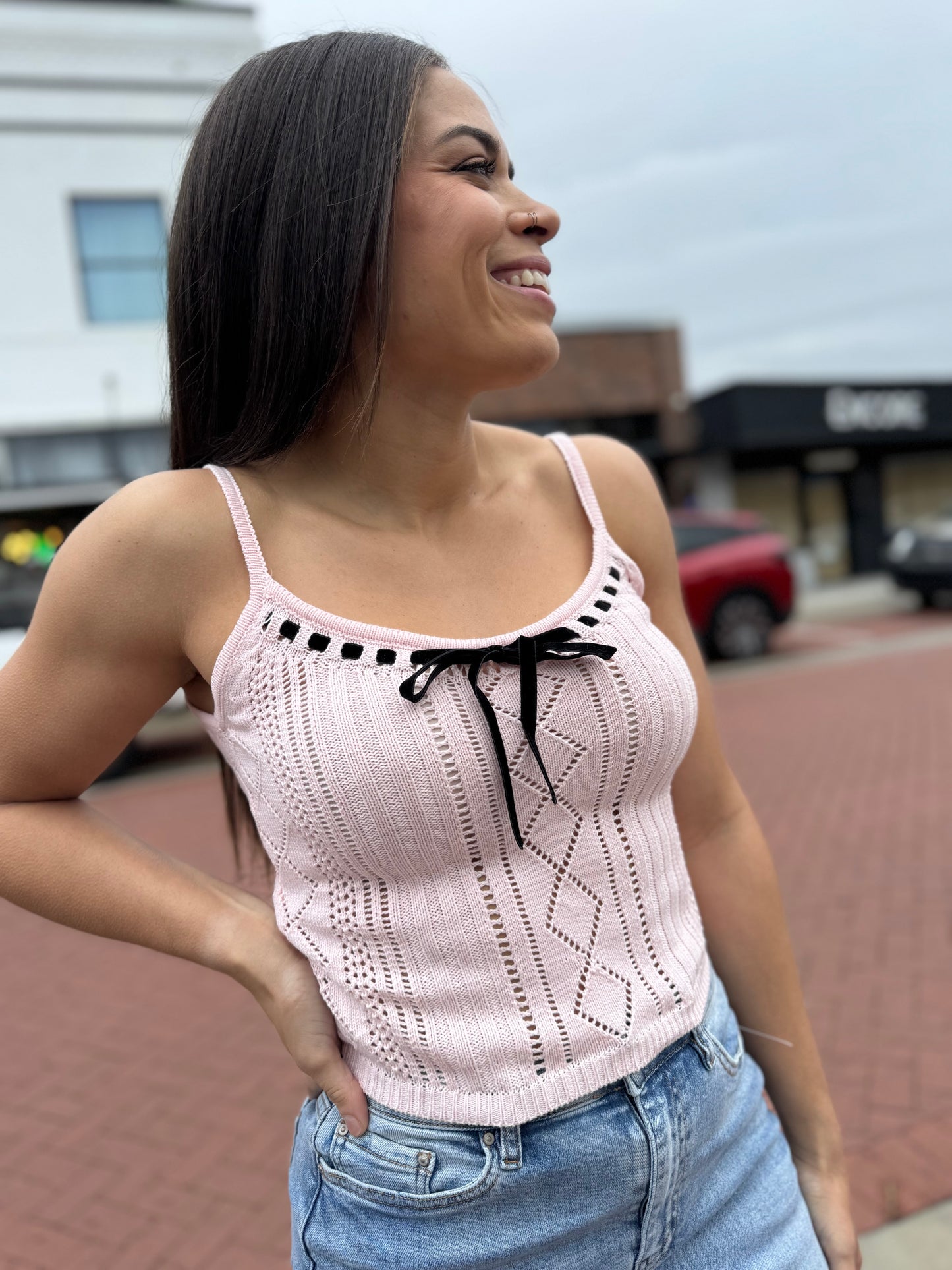 All About the Ribbons Tank - Pink