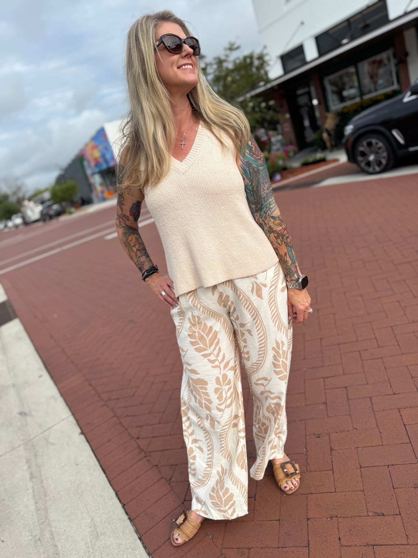 The Summer Sway Tank - Cream