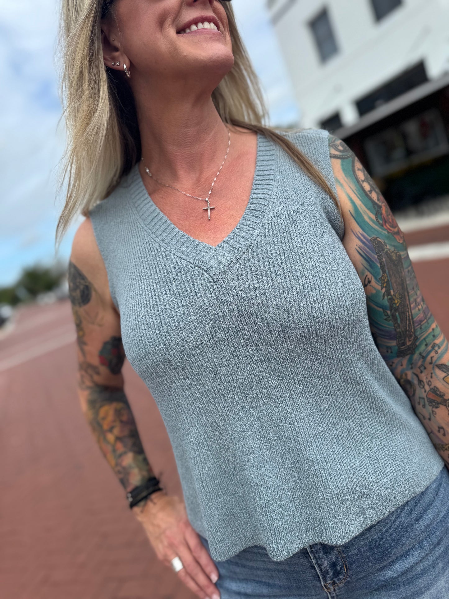 Sweet & Sleek Tank - Blue