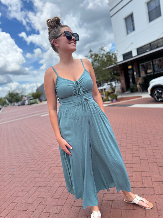 The Serene Jumpsuit - Sage
