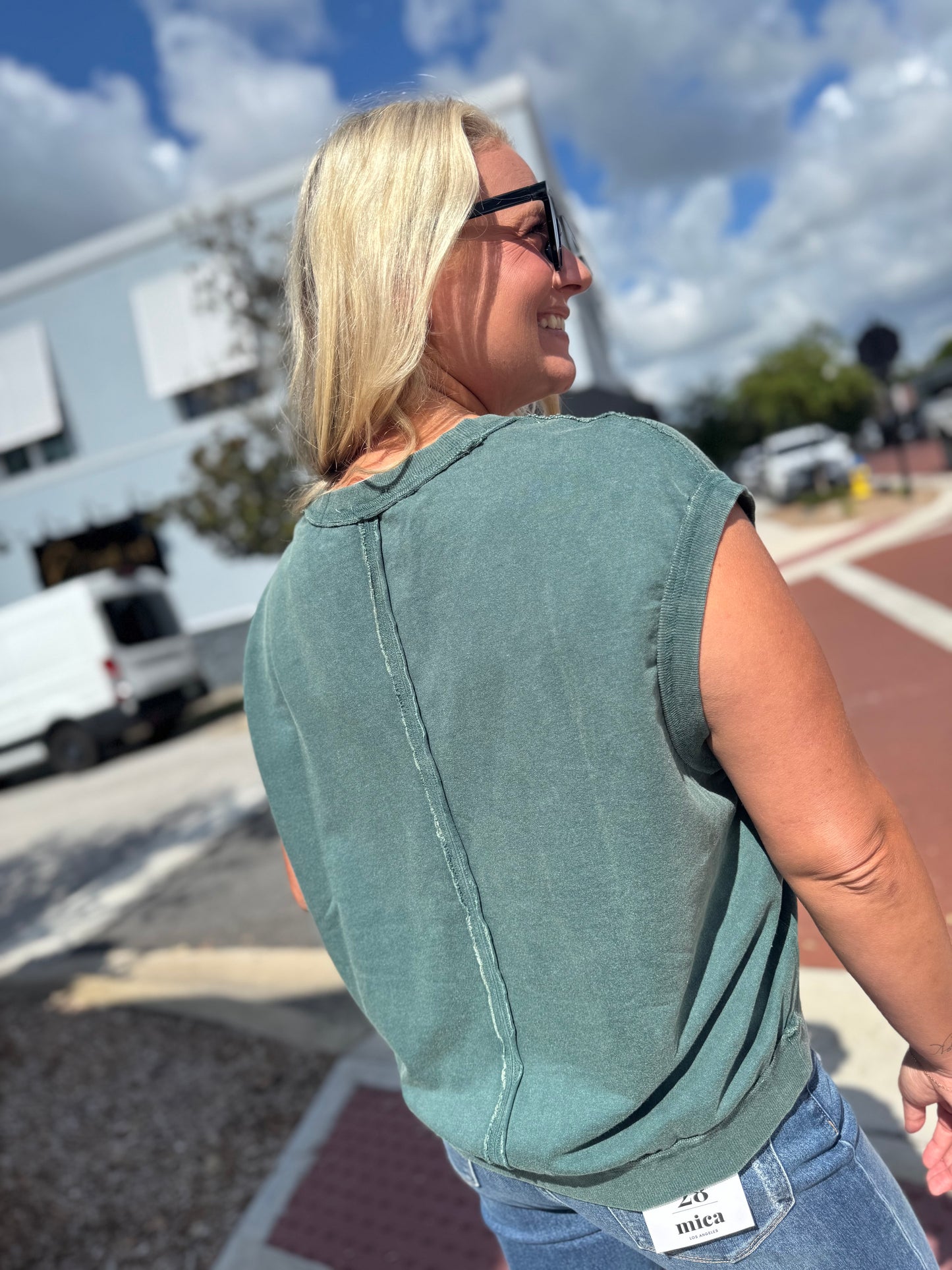 The Unwind Knit Top - Green