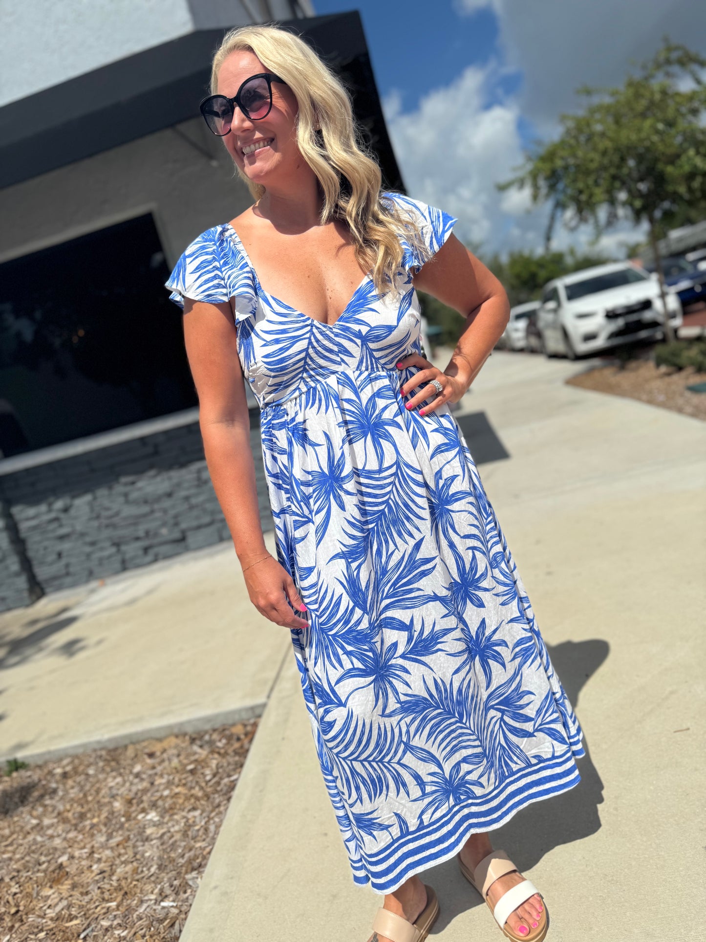 Sunset Samba Dress - Blue