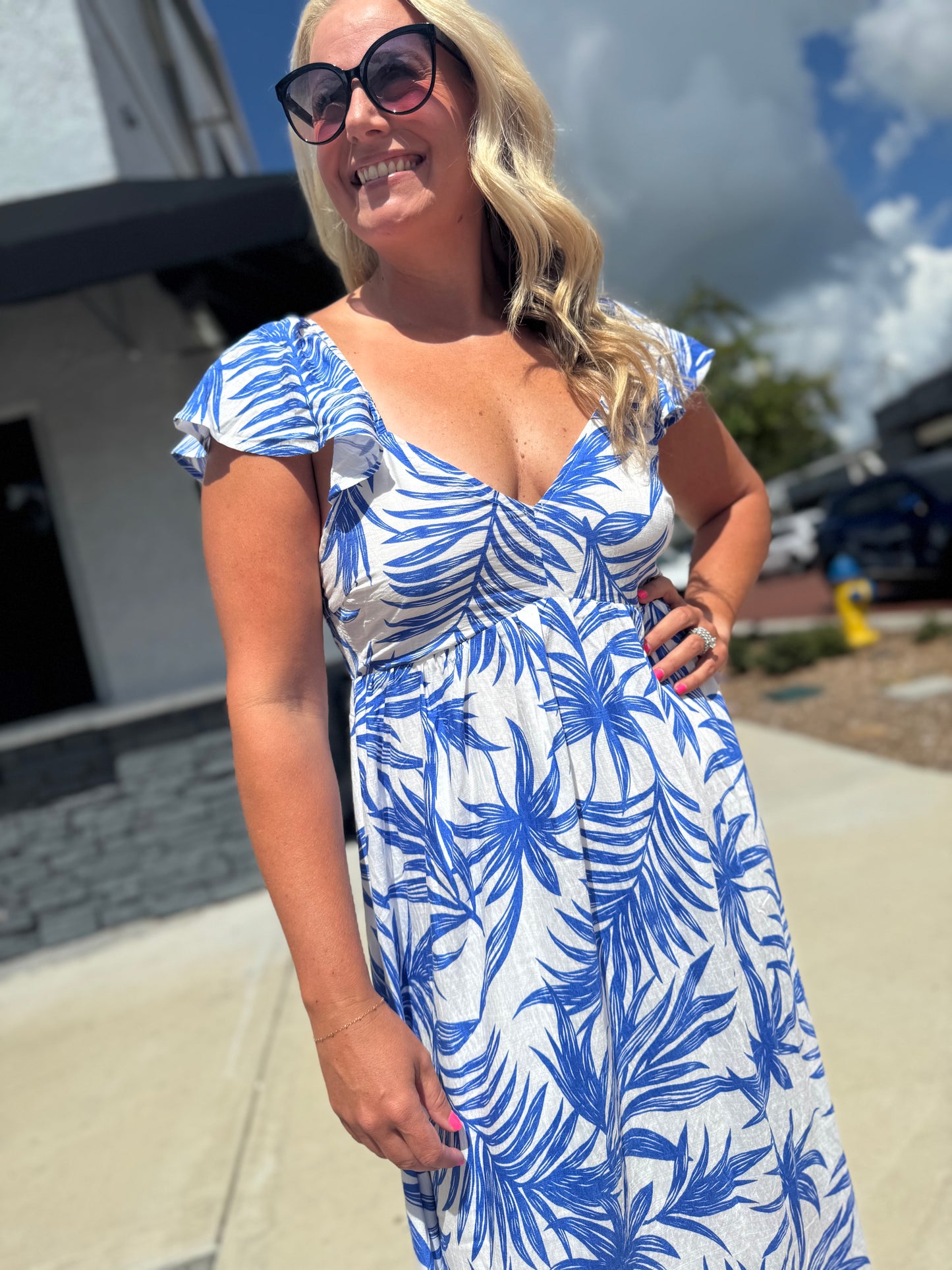 Sunset Samba Dress - Blue