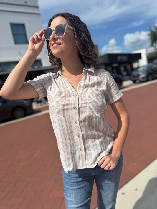 The Sunstripe Popover Top