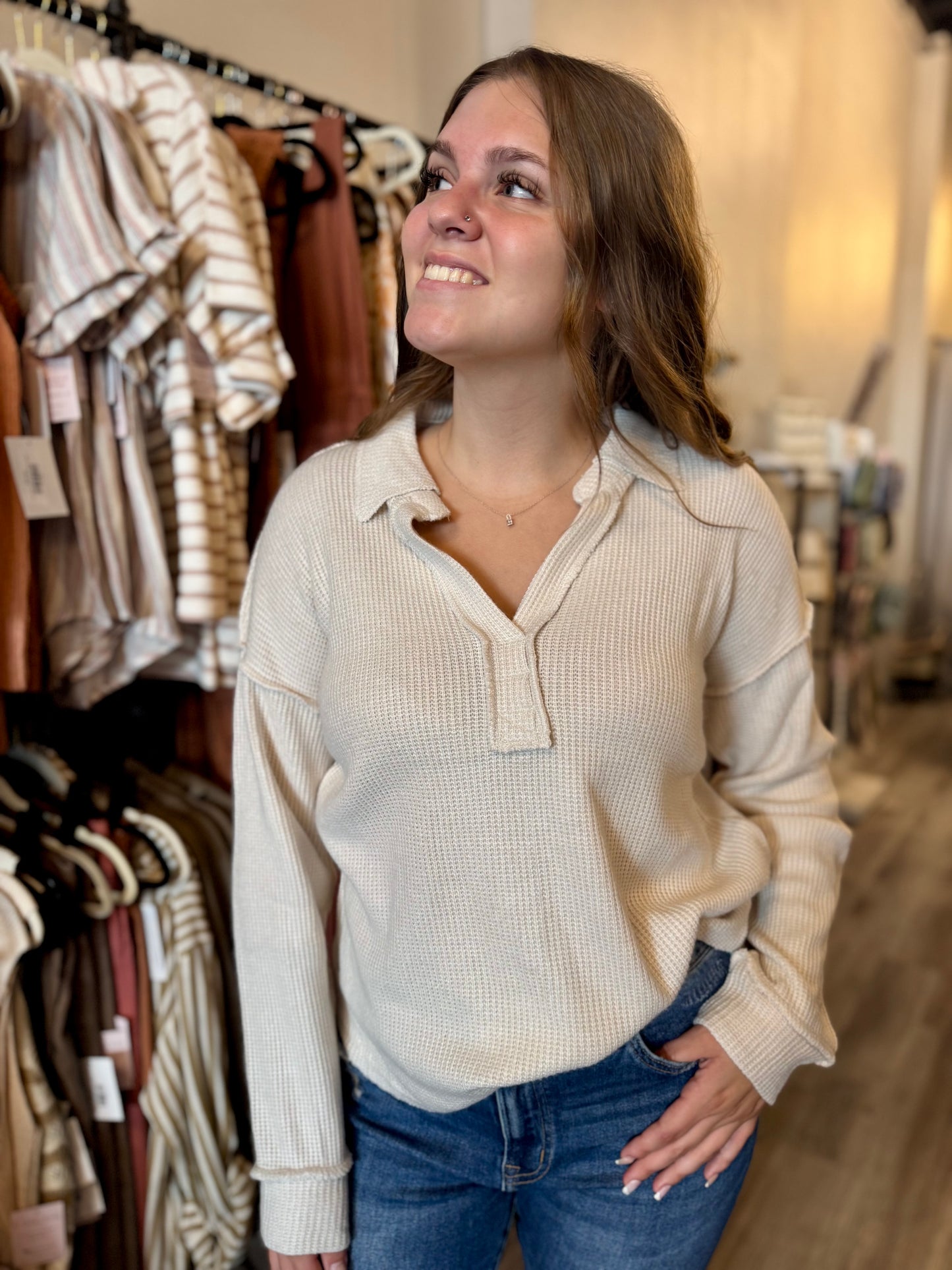 The Stitch Waffle Knit Top