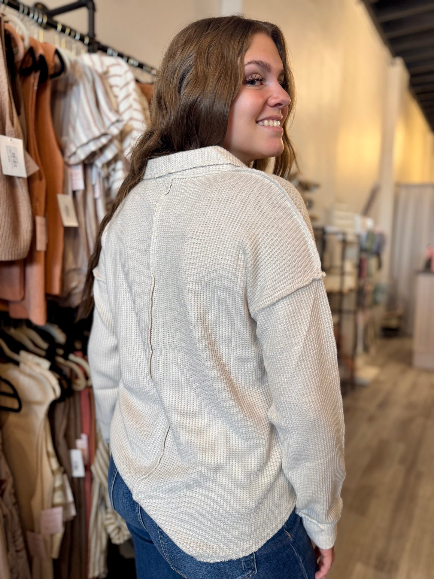 The Stitch Waffle Knit Top