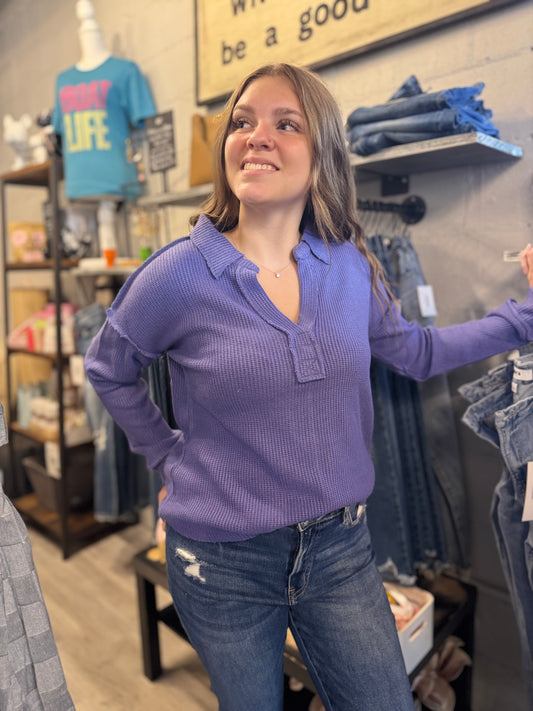 The Stitch Waffle Knit Top