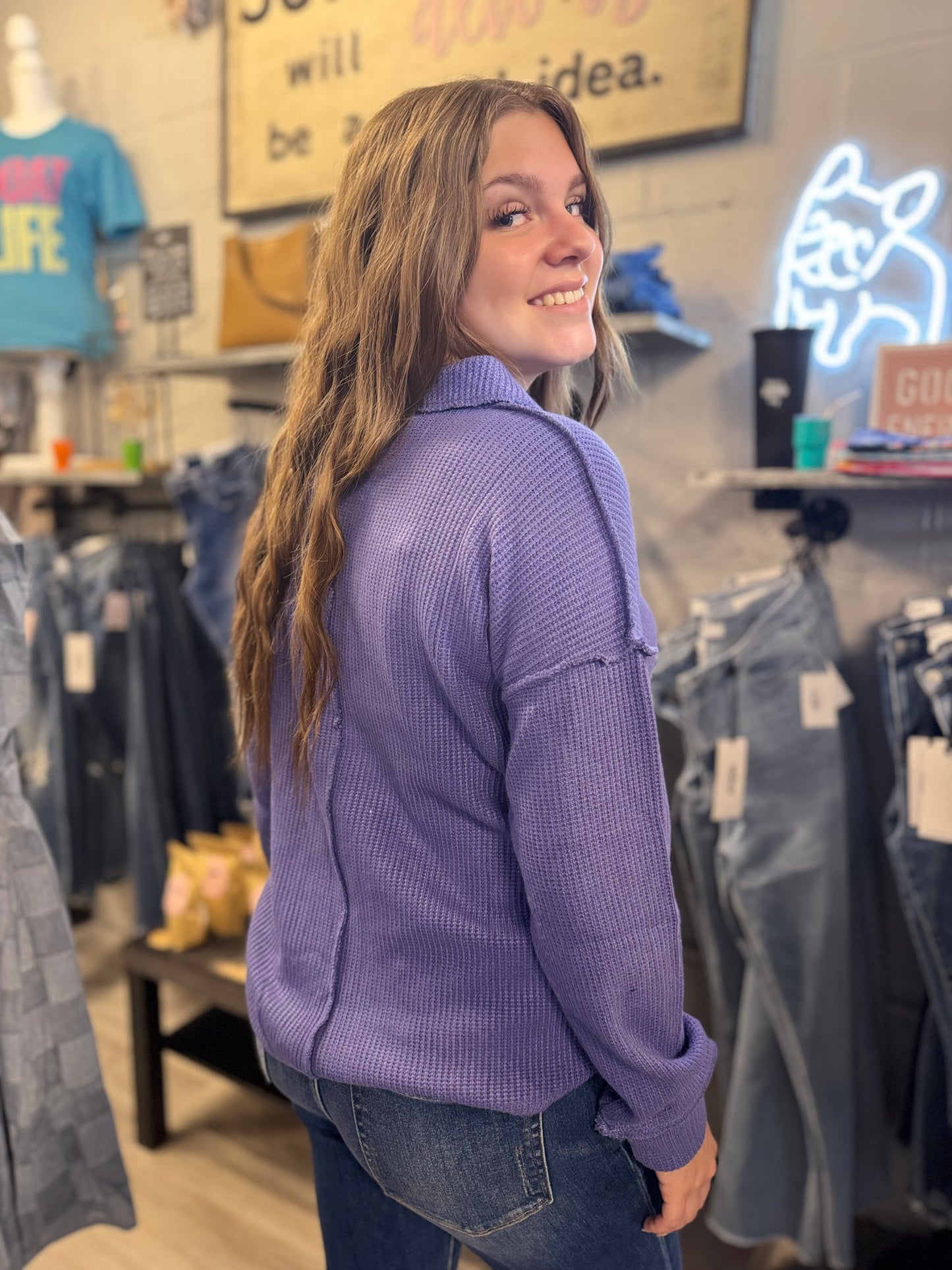 The Stitch Waffle Knit Top