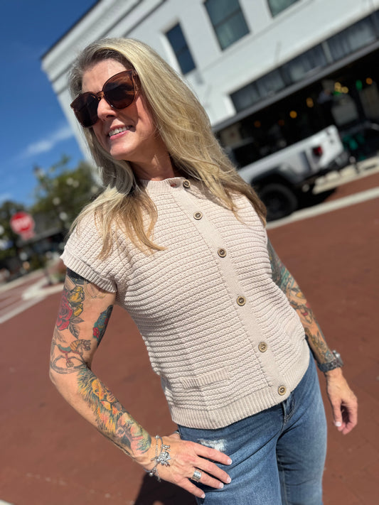 The Oatmeal Crush Knit Top