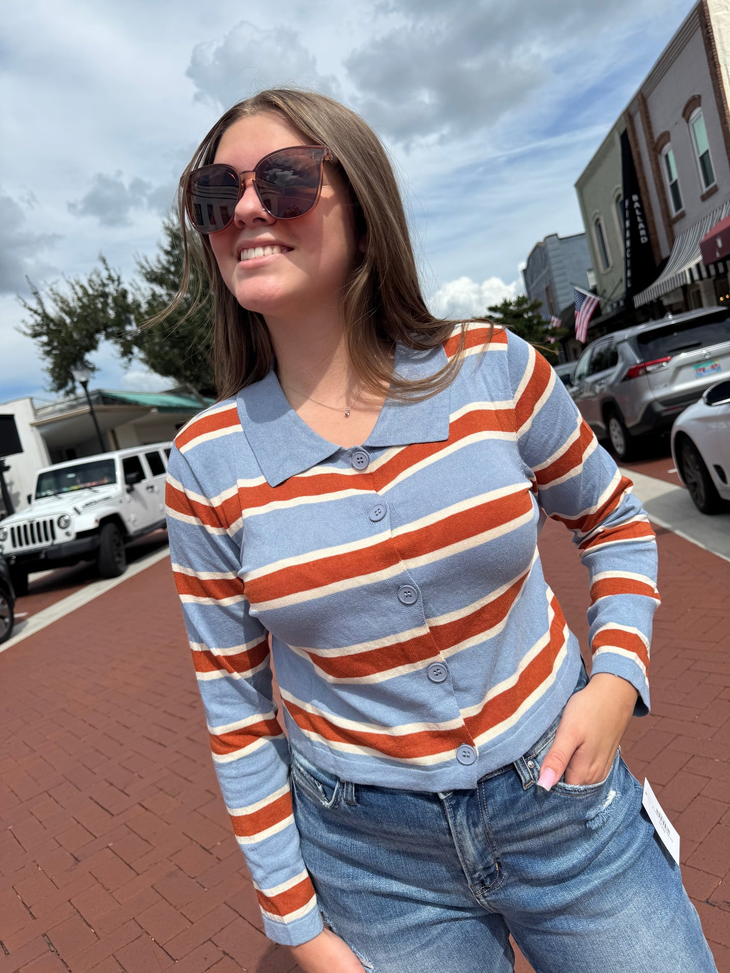 The Stripe & Spice Knit Top