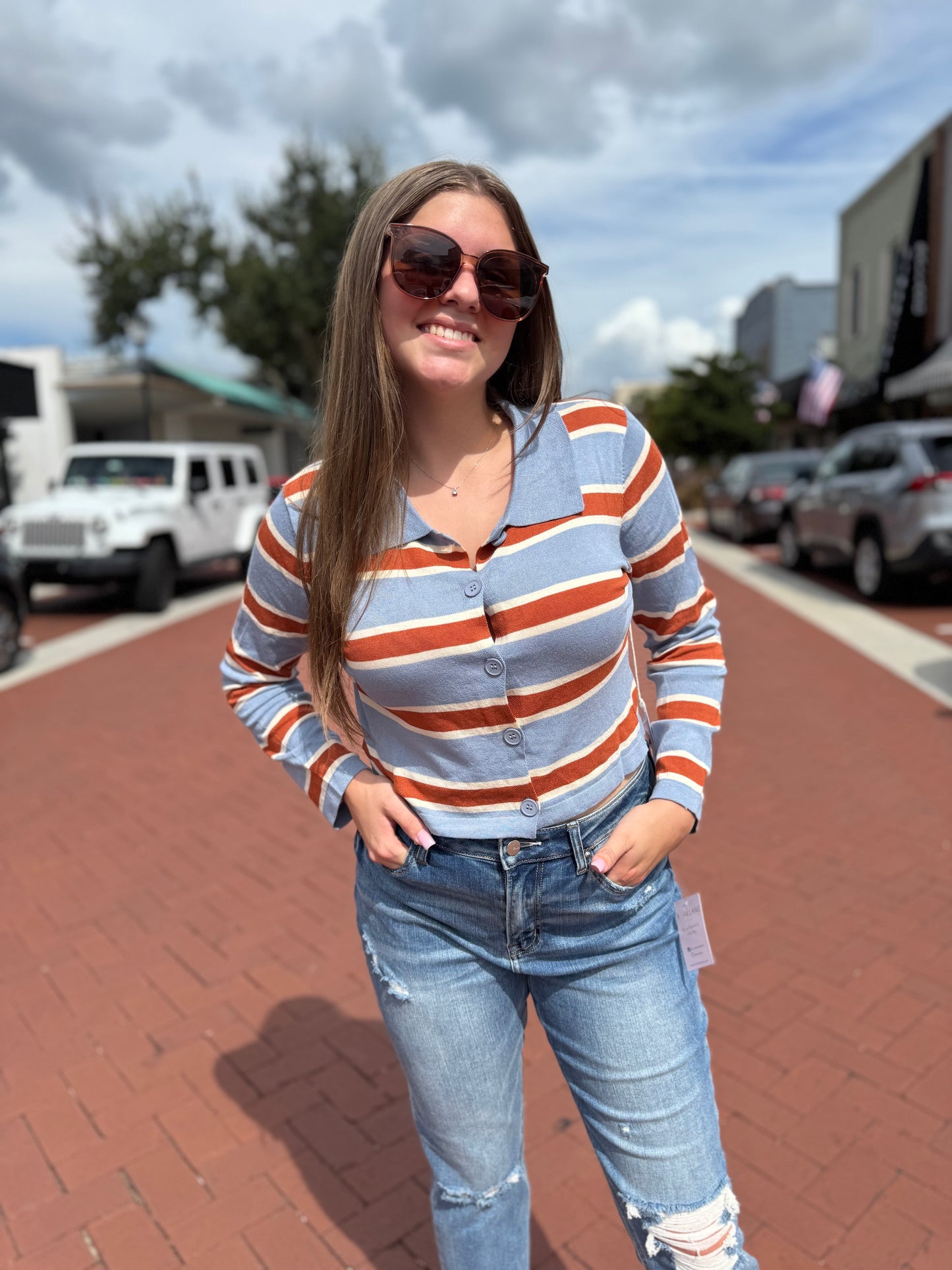 The Stripe & Spice Knit Top