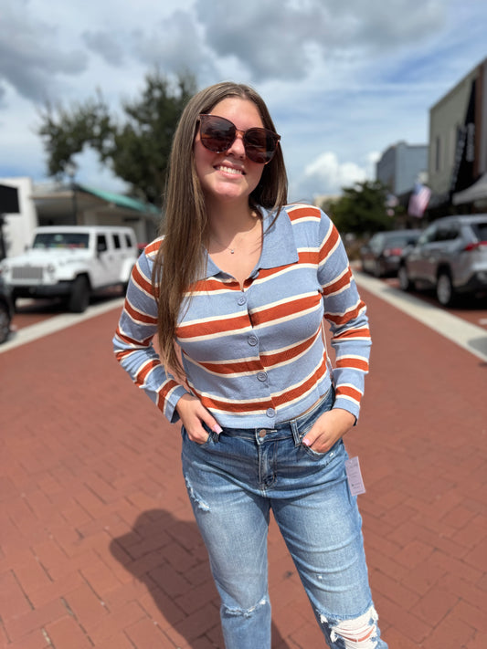 The Stripe & Spice Knit Top
