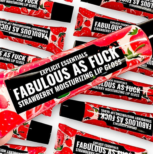 Explicit Essentials Fabulous As F@ck Strawberry Lip Gloss