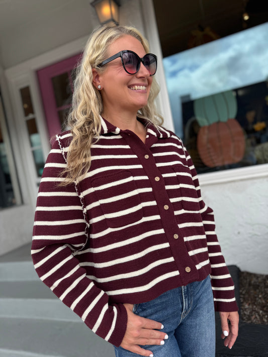Harvest Stripes Knit Top