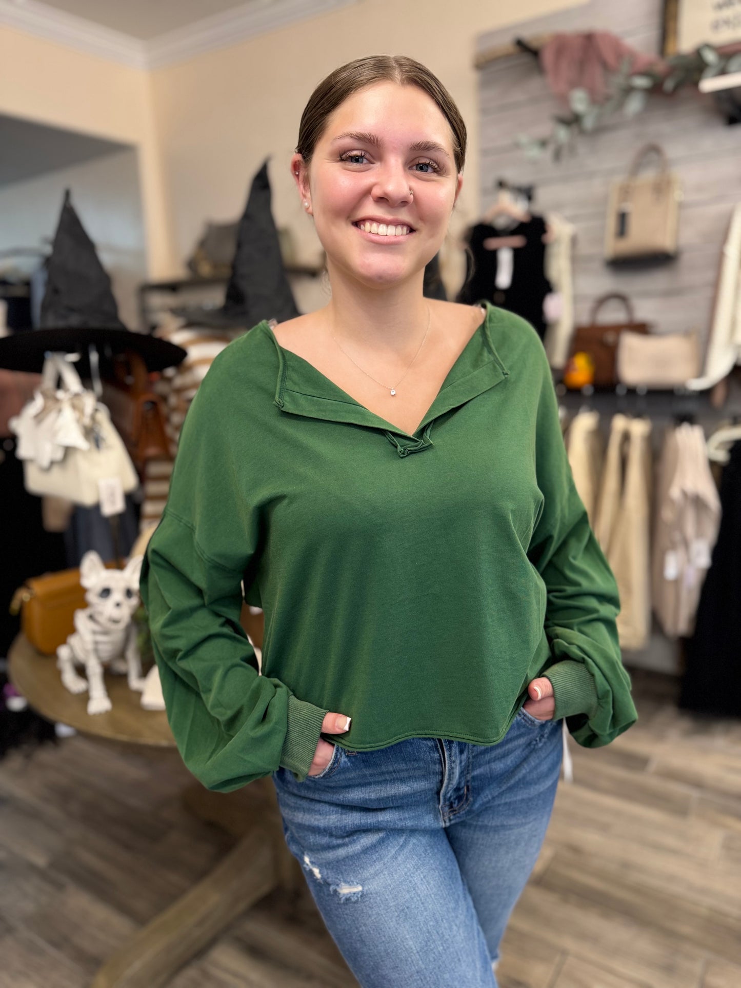 The Peek A Vee Knit Top