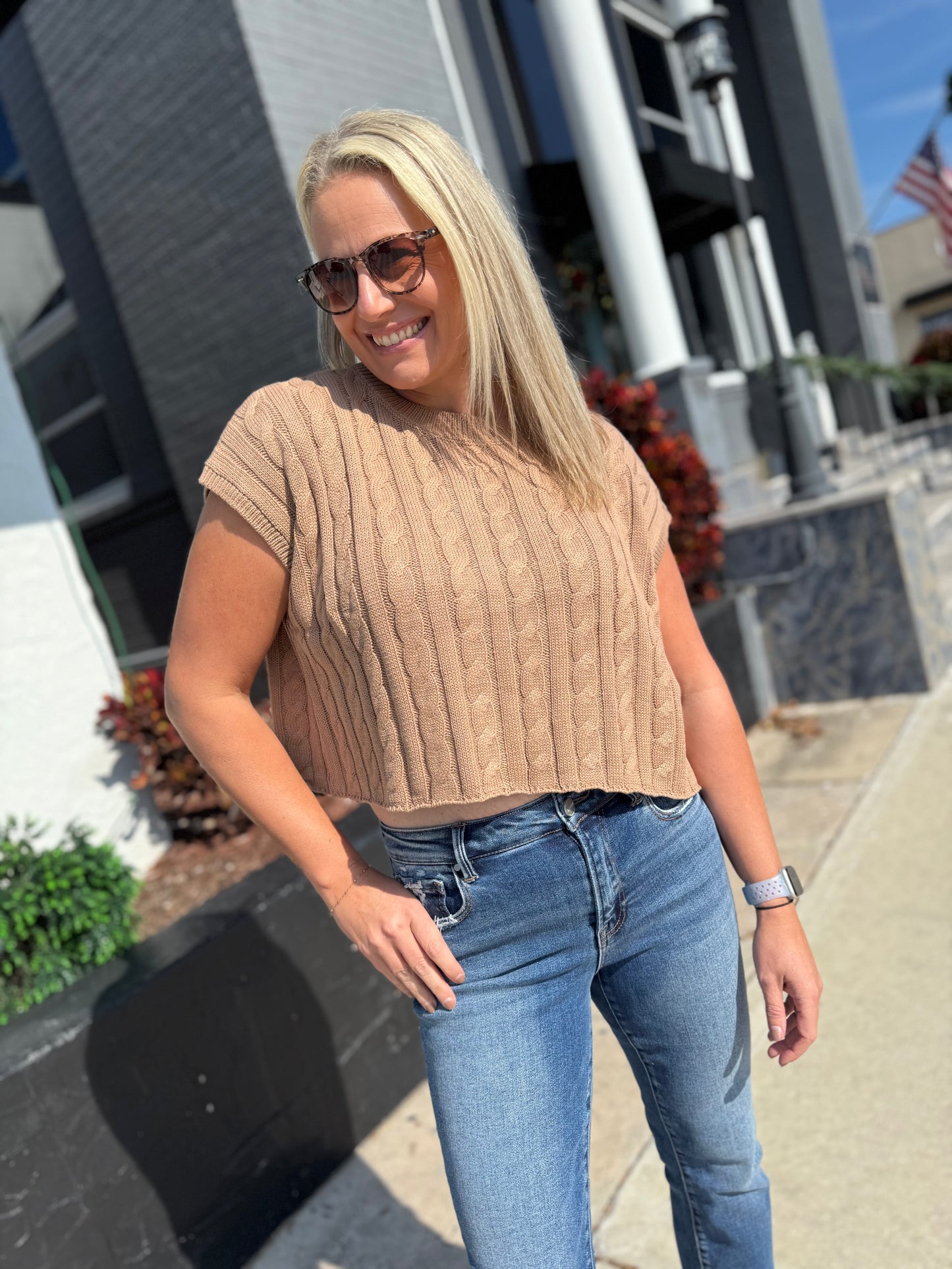 Snowfall Cable Knit Top