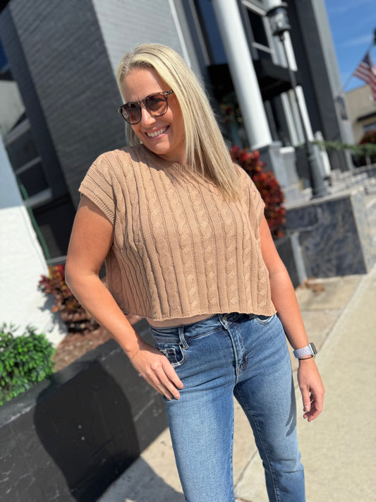 Snowfall Cable Knit Top