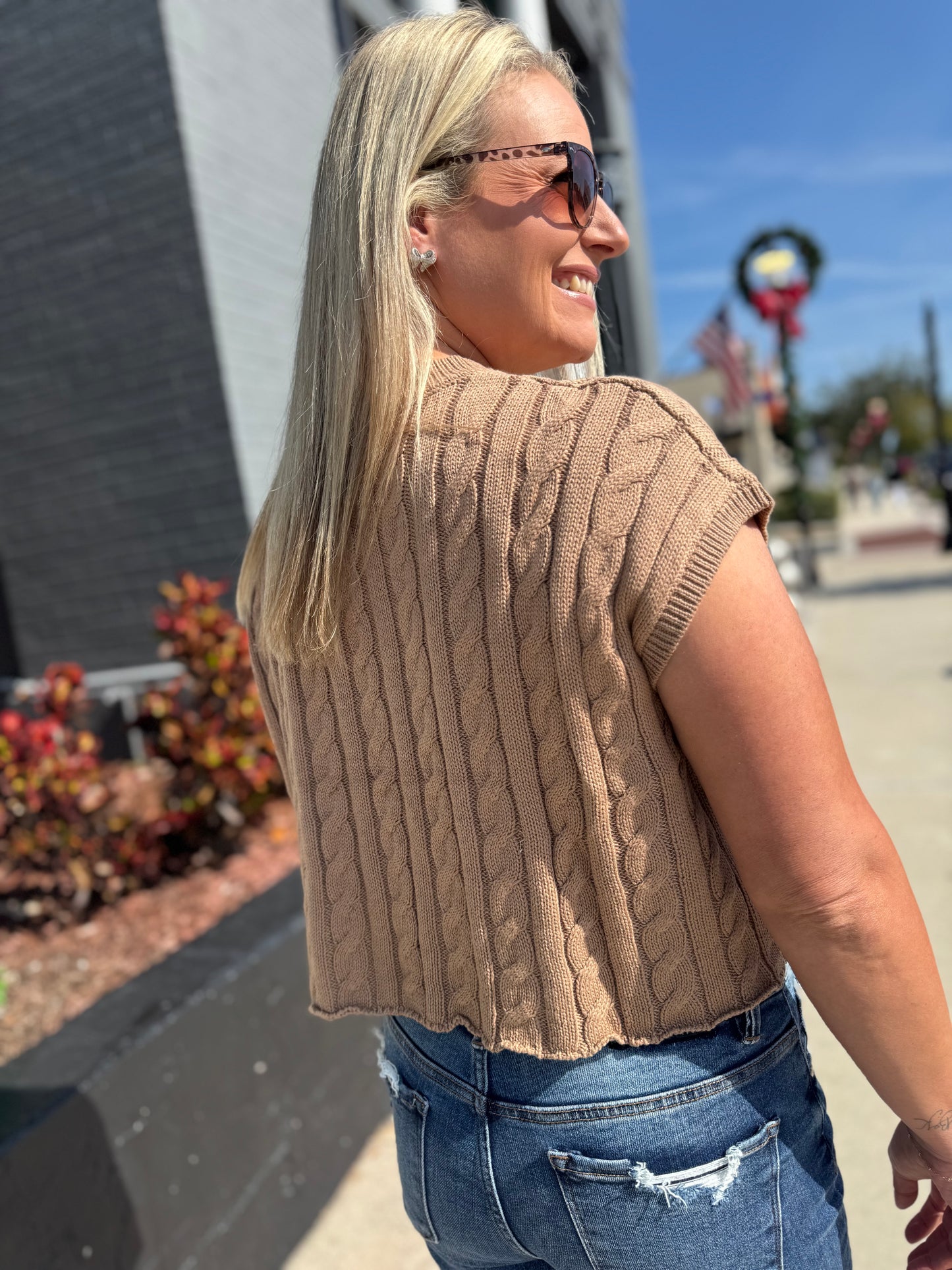 Snowfall Cable Knit Top