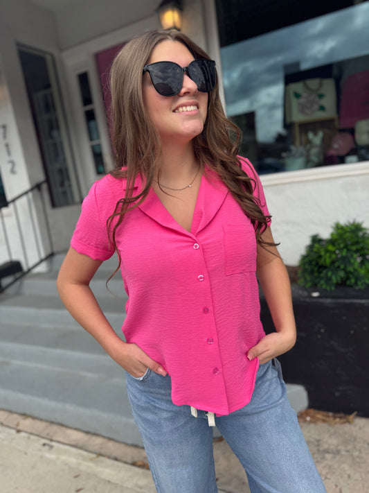 Stay Sunny Button Down Top - 3 Colors